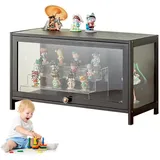 Dtyubfg 1~5 Schichten vitrinenschrank Bambus-Aufbewahrungsschrank, Vitrine mit AcryltüR, Curio-SchräNke, Flip-Schranktür-Design, ist staubdicht und leicht zu reinigen Sich für Schlafzimme Eckvitrine