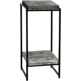 Mendler Blumentisch HWC-K71, Blumenregal Beistelltisch Pflanzregal, MVG-zertifiziert MDF Metall dunkelgrau, 82cm