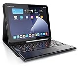 CSL - Bluetooth Tastatur kompatibel mit Tablet iPad Pro 12,9 Zoll - Gen 3 + 4 – 280 mAh Akku - inkl. Case - Tablet Keyboard kompatibel mit Apple Layout- Schutzhülle