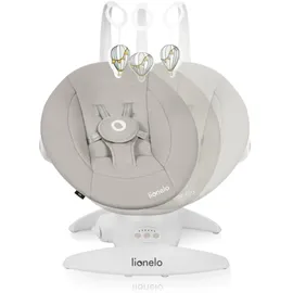 lionelo - Babywippe mit Melodie IRIS 4xAA Sandbeige - Weiß/Beige