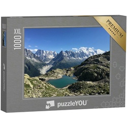puzzleYOU Puzzle Puzzle 1000 Teile XXL „Lac Blanc, Mont Blanc bei Chamonix-Mont-Blanc“, 1000 Puzzleteile, puzzleYOU-Kollektionen Seven Summits