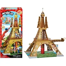 Bandai Namco Entertainment Bandai - Miraculous - Deluxe-Spielset Paris - Großes Spielmonument 1,20m - Turm mit 40 Zubehörteilen Etagen Geschäften Seilrutsche - Puppen Nicht enthalten - Spielzeug für Kinder ab 4 Jahren - P50659