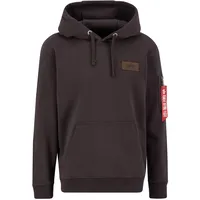 Alpha Industries Back Print Kapuzenpullover Hunter Brown L