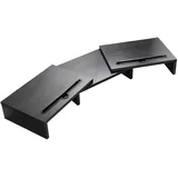 Intirilife 3-teilige Bildschirmständer Monitor Erhöhung, Schwarz