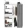 Parisot Kleiderschrank Bari 143 x 182 x 48 cm Weiß/Grau