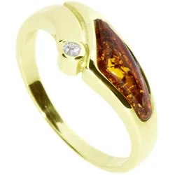 Fingerring OSTSEE-SCHMUCK "Ostsee-Schmuck Ring Agneta Ring Agneta" Gr. 54, gold (goldfarben), Fingerringe, Damen, Gr. 54 (17,2), Gelbgold 585