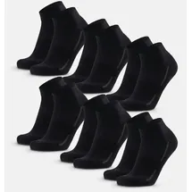 Danish Endurance Basicsocken Cotton Quarter 6er Pack Schwarz 39-42