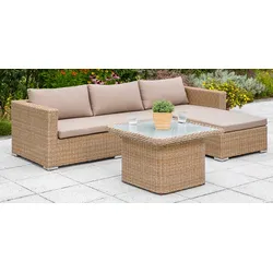 Gartenlounge-Set MERXX "Veneto", beige, Obermaterial: 100% Polyester. Füllung: 100% Polyurethan, Sitzmöbel-Sets