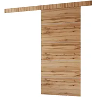 MINIO go for it - Schiebetür Komplettset CLEAN B, Schiebetüren, Wandmontage, Schiebetürsystem, Zimmertüren (Wotan Eiche, 96x205 cm)