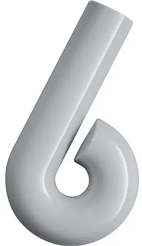 Hausnummer Ziffer 6 Spezial-Polyamid reinweiß 99 H.165 mm33mm Hewi (Ausführung: reinweiß 99 H.165 mm33mm Hewi)