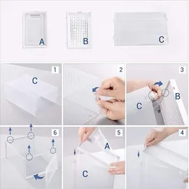 Songmics Schuhbox 8er Set transparent-weiß