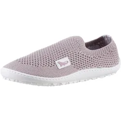 Barfußschuh LEGUANO "LEGUANITO SCIO", Kinder, Gr. 32, rosa (altrosa), Textil, Glanzfaden, sportlich, Schuhe, Sneaker, Slipper, Schlupfschuh, Komfortschuh im Knitwear Look