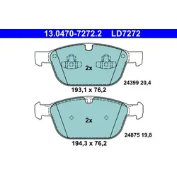 ATE 13.0470-7272.2 Bremsbelagsatz, Scheibenbremse ATE Ceramic