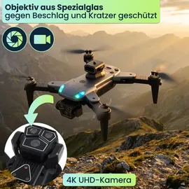 ideoon 4K Drohne mit Kamera Schwenkbar C0 Zertifiziert Faltbar GPS Rückkehr Hinderniserkennung Follow-Me