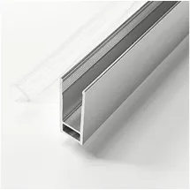 WITEN&NOCK Wandanschlussprofil 200 cm Duschabtrennung Glaswand 10 mm Silber