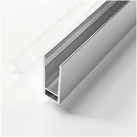 WITEN&NOCK Wandanschlussprofil 200 cm Duschabtrennung Glaswand 10 mm Silber