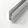 WITEN&NOCK Wandanschlussprofil 200 cm Duschabtrennung Glaswand 10 mm Silber