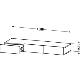 Duravit Schubkastenablage DuraStyle 1500 x 150 x 440