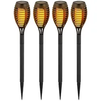 ETC Shop LED Solarfackeln 50 cm schwarz 8er Set