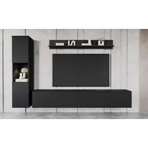 INOSIGN Wohnwand »PARIS, Vitrine Türanschlag links/rechts wechselbar« Komplett-Set, 3 Stk. tlg., schwarz