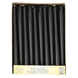 Papstar Leuchterkerzen 50 St. schwarz
