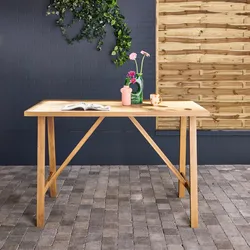 Garten-Bartisch aus Akazienholz für 4 Personen Natur - sweeek