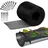 Relaxdays Dachrinnen Laubschutz 6 m 15 cm mit 15 Clips wetterfest Kunststoff Schwarz
