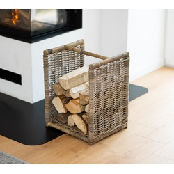 Westmann Rattan Kaminholzkorb Costa | Natur | 40x36x50 cm