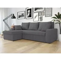 MIRJAN24 Ecksofa Kris Cord, mit Schlaffunktion und zwei Bettkasten, L-Form mit Kissen-Set, L: 238 cm grau