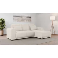 Ecksofa OTTO HOME "BORNHOLM L-Form, B: 234 cm - OTTO. Verlässliche Qualität.", beige (creme), B:234cm H:85cm T:162cm, 100% Polyester, Sofas, Ecksofa, Recamiere links oder rechts bestellbar, Wellenfederung, inkl. 2 Kissen