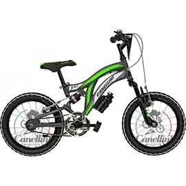 biciclette canellini Kinderfahrrad MTB Canellini Colorado 16" Full Suspension - Titan/Grun GRÜN 16"