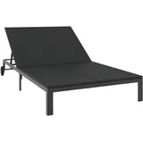vidaXL Doppel-Sonnenliege 42004133 200 x 130 x 30 cm Schwarz