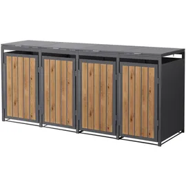 ML-Design Mülltonnenbox 260 x 80 x 120 cm braun