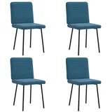 vidaXL Esszimmerstühle 4 Stk. Blau Samt