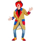 dressforfun Herrenkostüm Clown | langer Mantel + Clown- Schuhe und Clown- Nase | Clown-Kostüm Fasching (XXL | Nr. 300786)