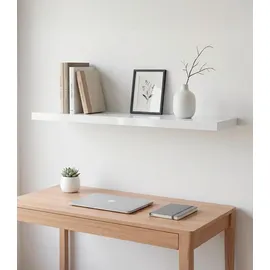Home4You Wandboard 100 x 23,5 cm Weiß Hochglanz