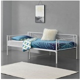 [en.casa]® [en.casa] Metallbett Alvesta 90x200 cm Weiß