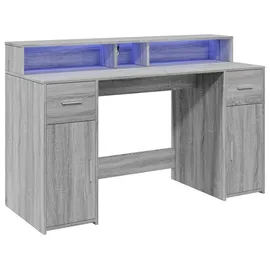vidaXL Gaming-Tisch Grau Sonoma