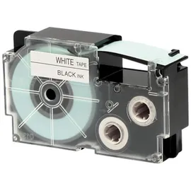 Casio EZ-Label Printer XR-24WE1 Schriftband selbsthaftend 24 mm x 8,0 m schwarz auf weiß, schwarz, weiß