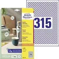 Avery Zweckform AVERY Zweckform 6221-10 Runde Etiketten (3.150 Klebepunkte,