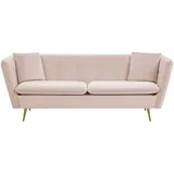 Beliani Beliani, Sofa Samtstoff Rosa FREDERICA