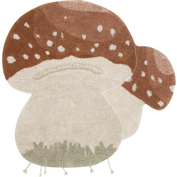Lorena Canals - Fliegenpilz Teppich, 120 x 120 cm, natur / olive / chestnut