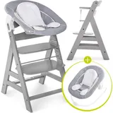 hauck Alpha+ grey inkl. Alpha Bouncer 2 in 1 stretch grey