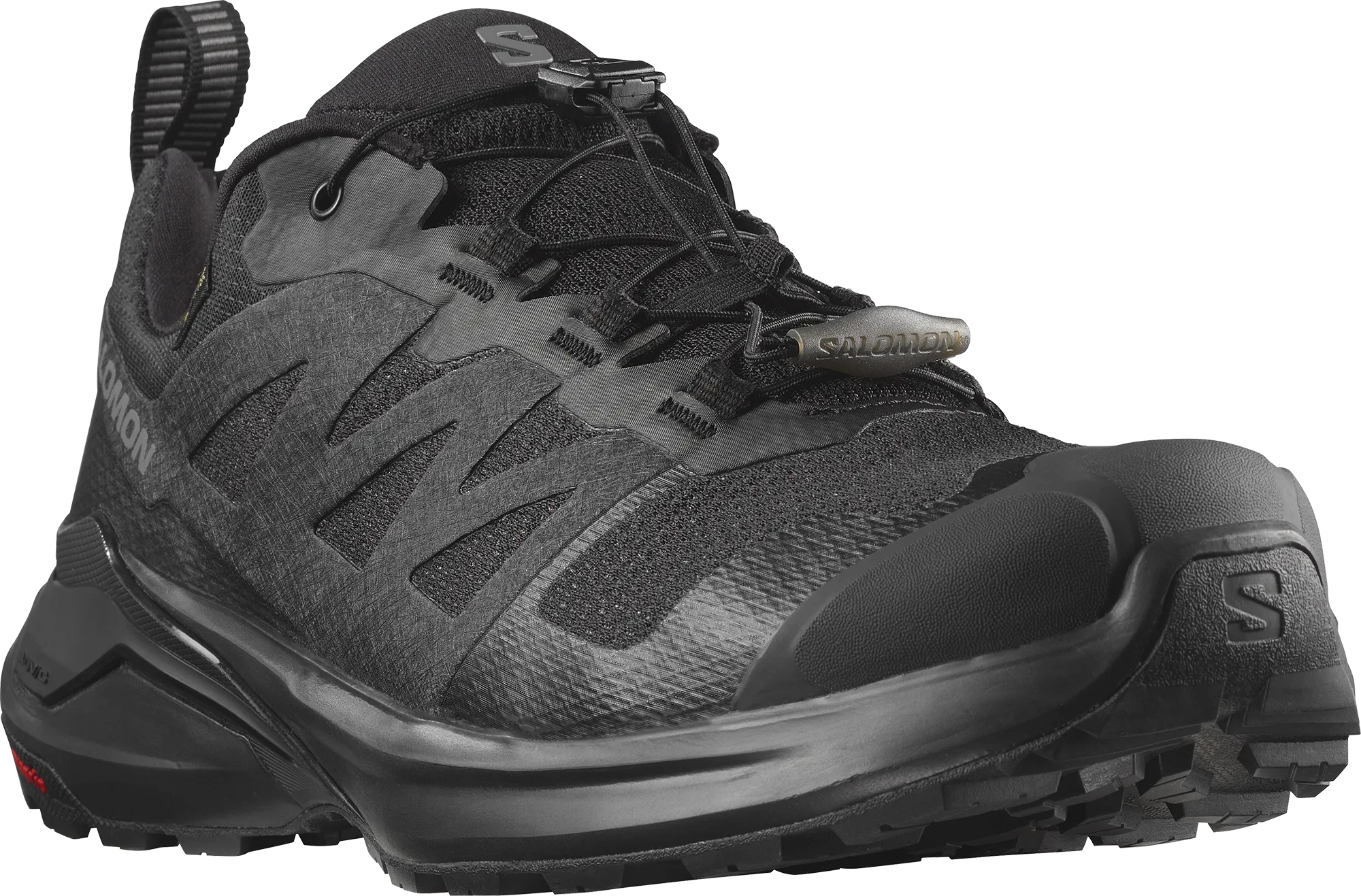 Trailrunningschuh SALOMON "X-ADVENTURE GORE-TEX", Gr. 47, schwarz, Textil, Synthetik, unifarben, sportlich, Schuhe, wasserdicht, Trailrunningschuhe