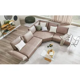 W.Schillig Ecksofa aus Echtleder ¦ braun ¦ Maße (cm): B: 340 H: 85 T: 272.0