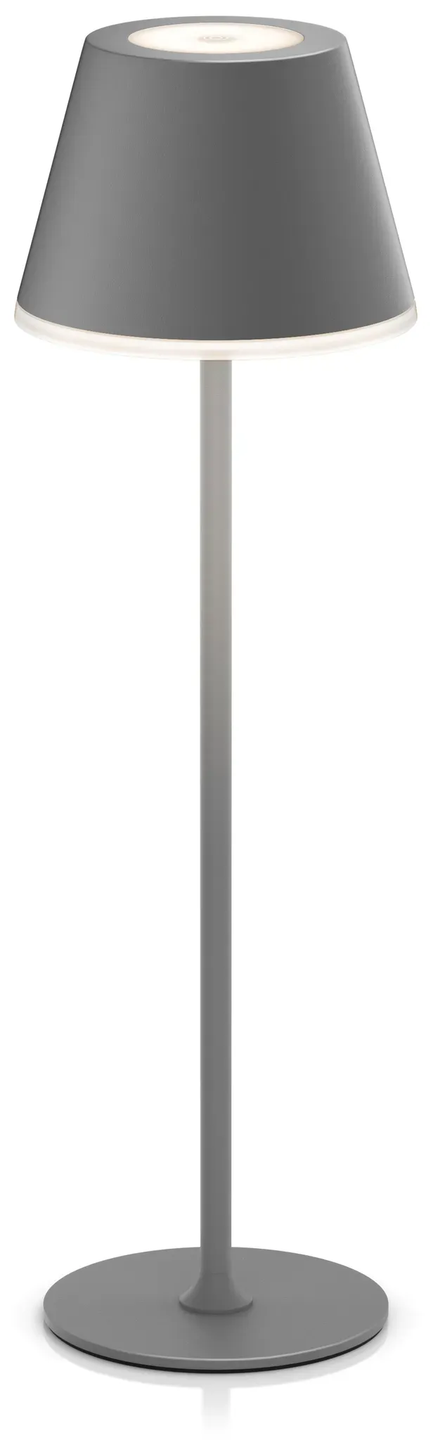 Akku-Tischlampe IP54 mit Touchdimmer Anthrazit