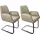 W.Schillig Freischwinger ole Leder grau 2er Set