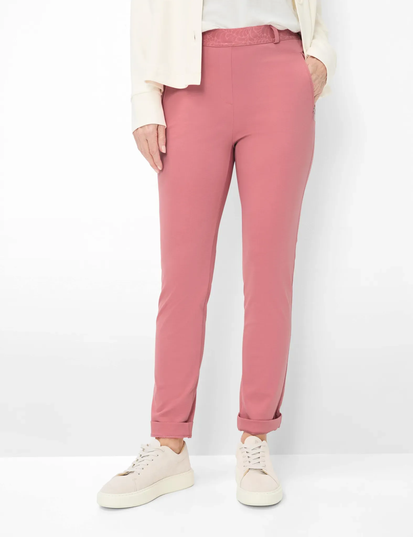 Raphaela by Brax Damen Schlupfhose Style LILLYTH CHERRY BLOSSOM, hellrot, Gr. 46K