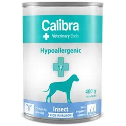 Calibra Veterinary Diets Hypoallergenic Insekten mit Lachs Nassfutter für Hunde 12 x 400 g