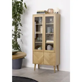 MID.YOU Vitrine NAGANO 80 x 178 x 37 cm Braun